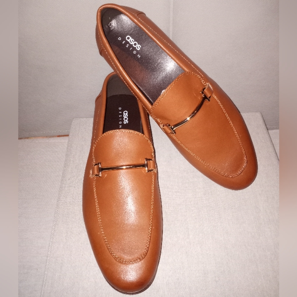 Asos Design mens faux leather loafers with snaffle detail